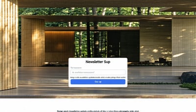 Newsletter signup for design and visualization updates Newsletter signup for design and visualization updates